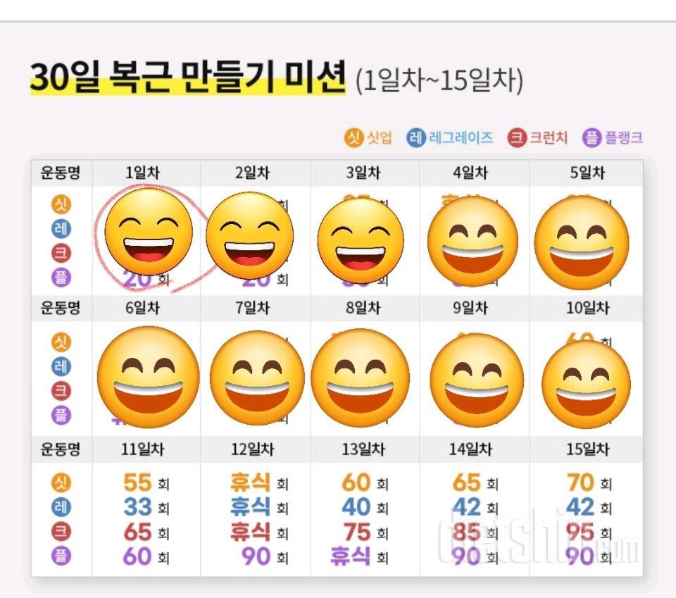 30일 복근 만들기10일차 성공!