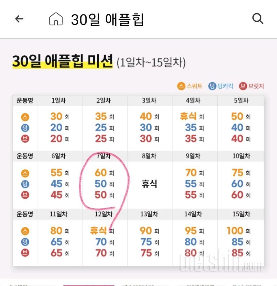 30일 애플힙7일차 성공!