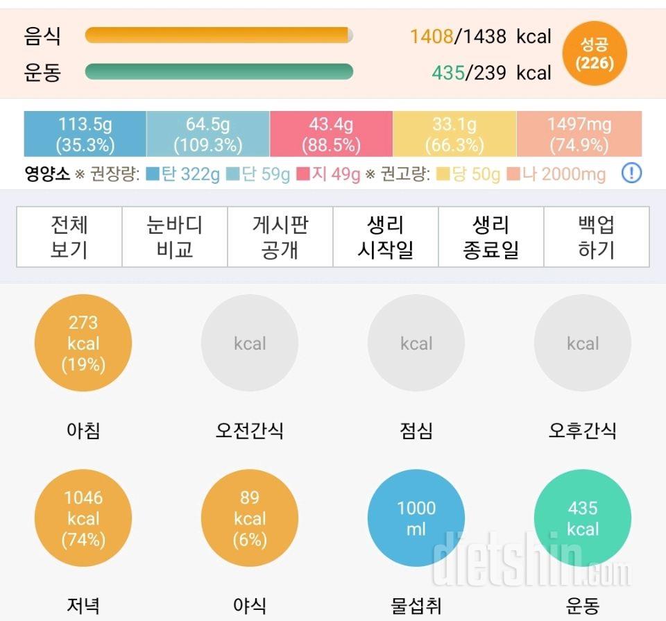 [다신23기] 12일차 식단&운동 기록^^