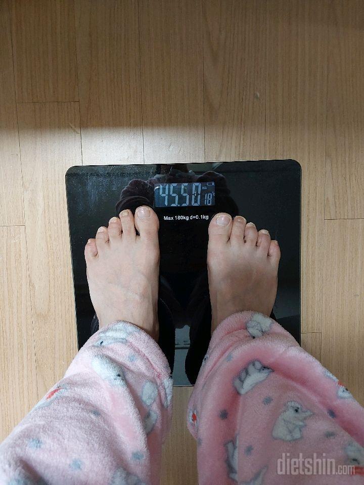 7일 아침 몸무게 재기39일차 성공!