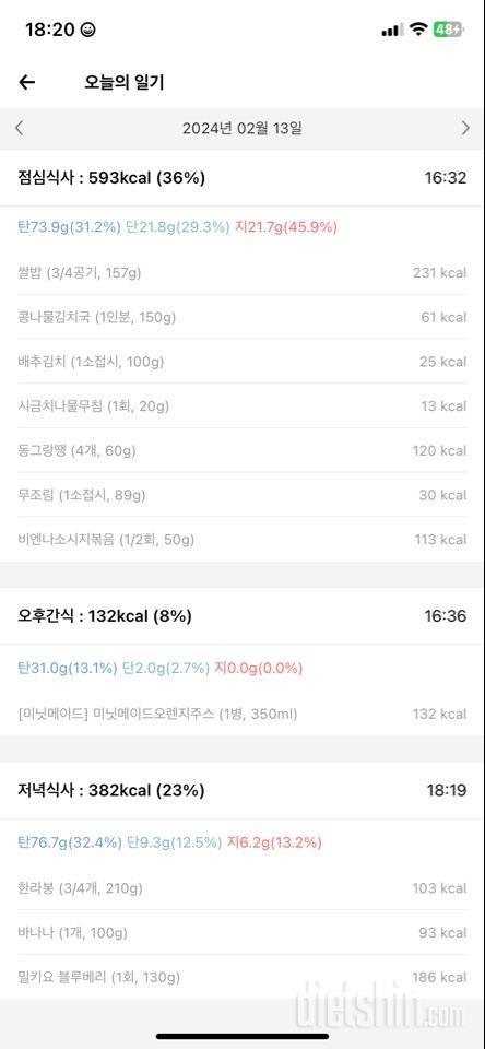 30일 밀가루 끊기 1일차 성공!