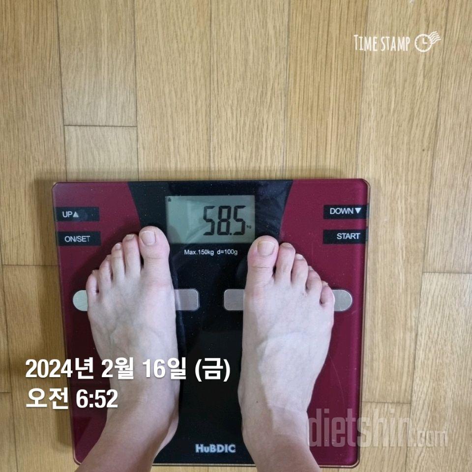 7일 아침 몸무게 재기11일차 성공!