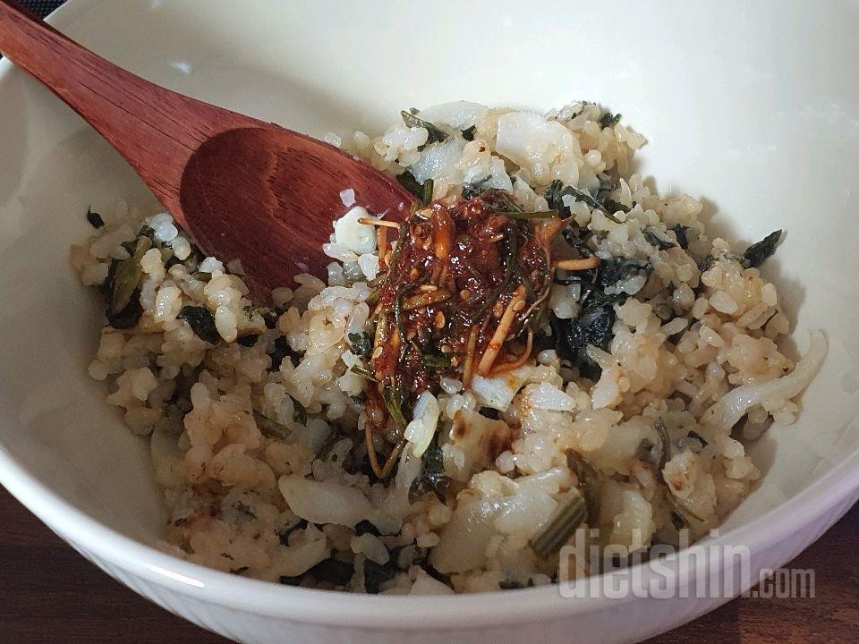 오늘은 현미밥 곤드레 봄에 어울리는 맛!