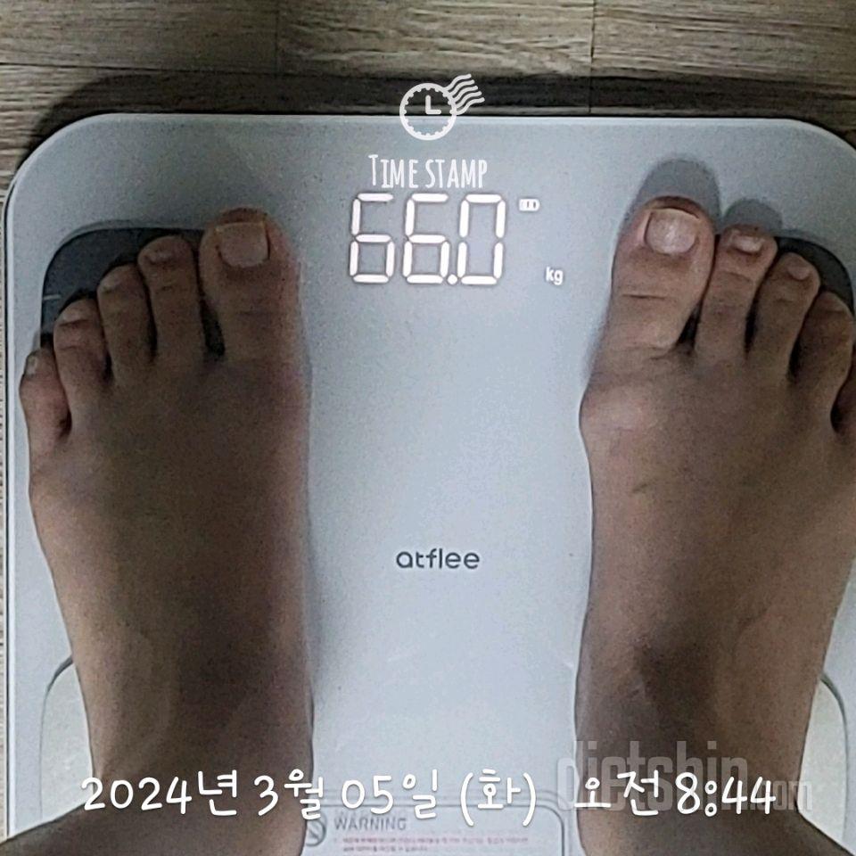 7일 아침 몸무게 재기24일차 성공!