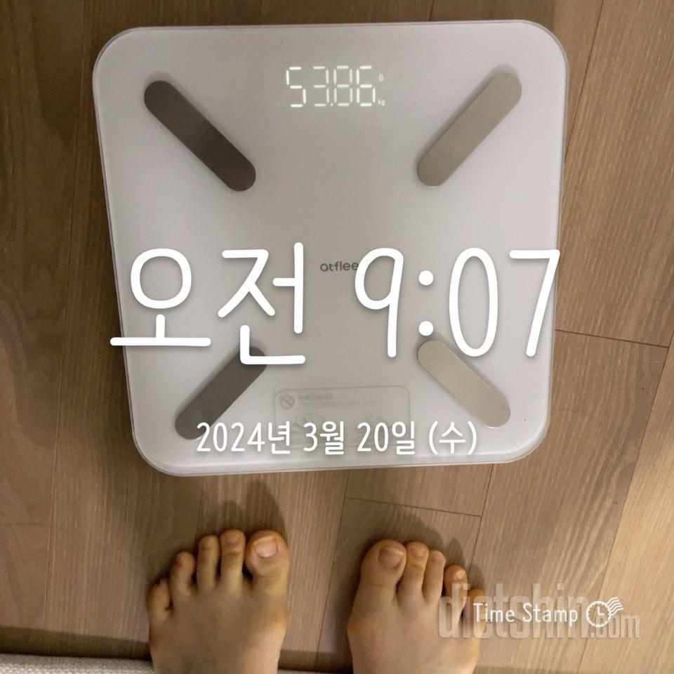 7일 아침 몸무게 재기46일차 성공!