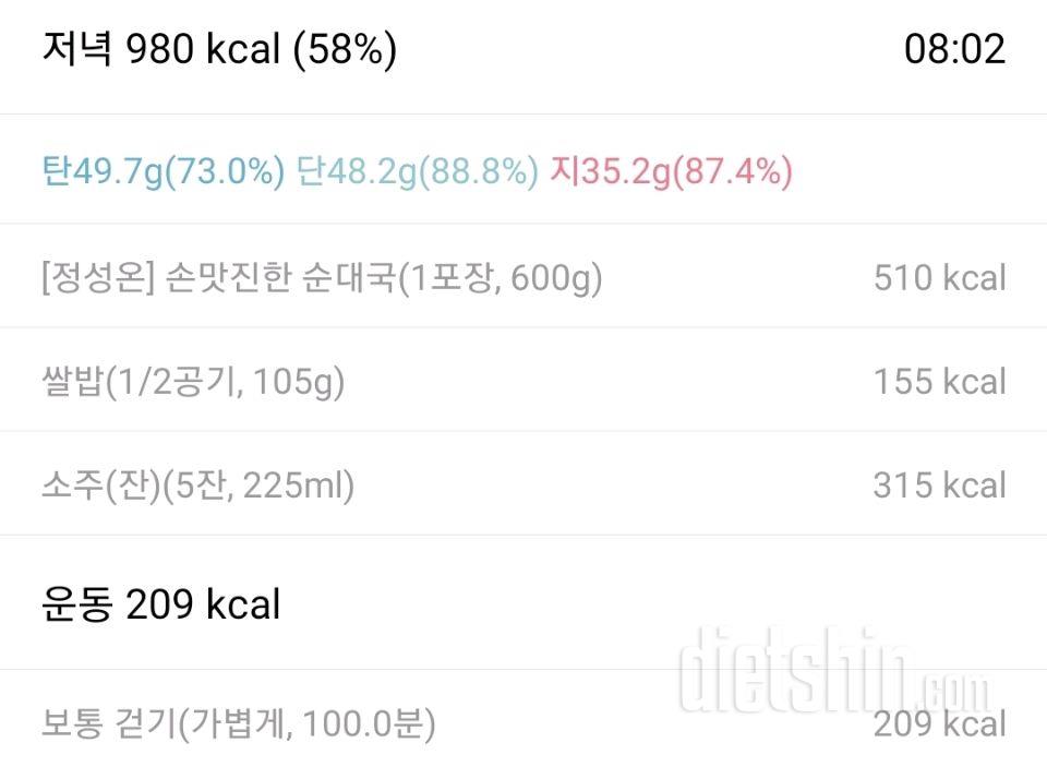 K 15일차) 내몸에 무슨짓을?? (성공 13, 실패 2. -1.6Kg)