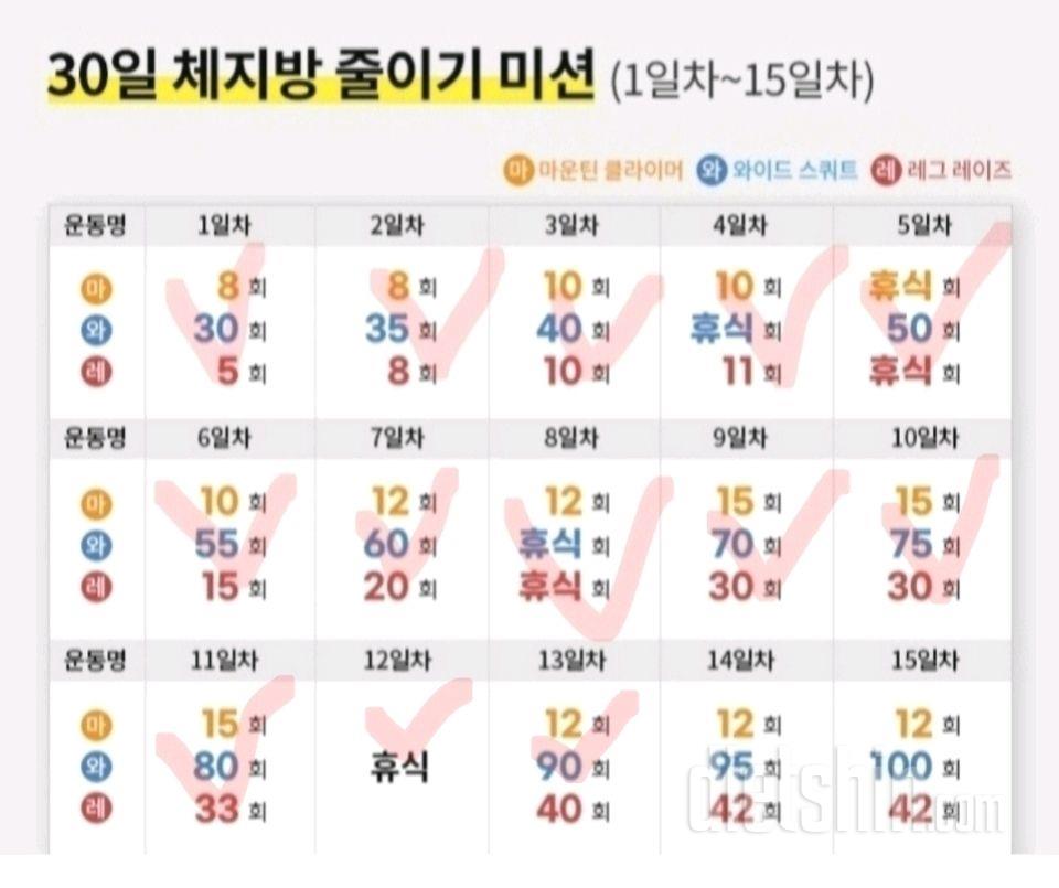 30일 체지방 줄이기13일차 성공!