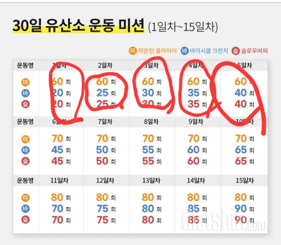30일 유산소 운동5일차 성공!