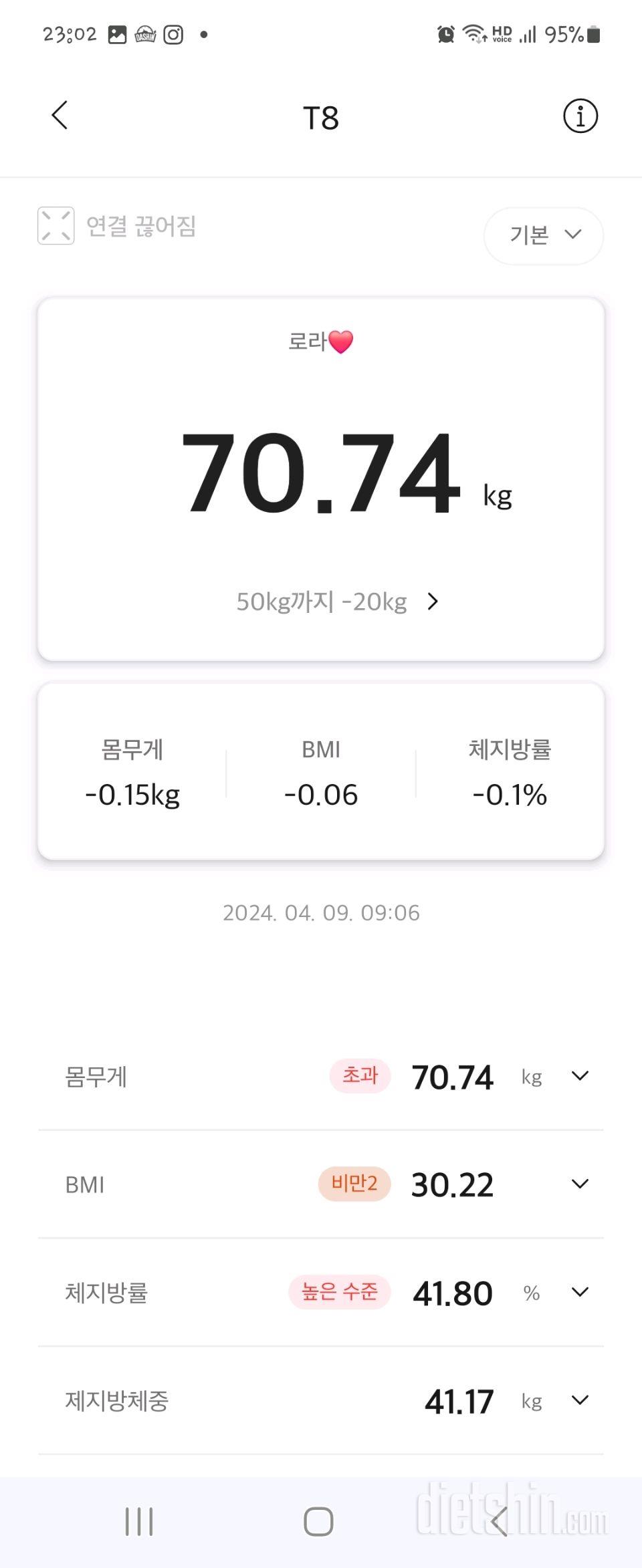 [다신24기]8일차🏃‍♀️(24.4.9)운동+식단
