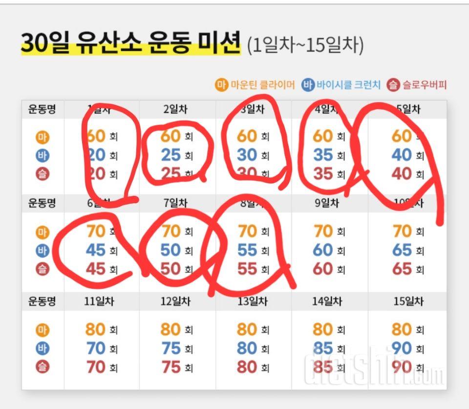 30일 유산소 운동8일차 성공!