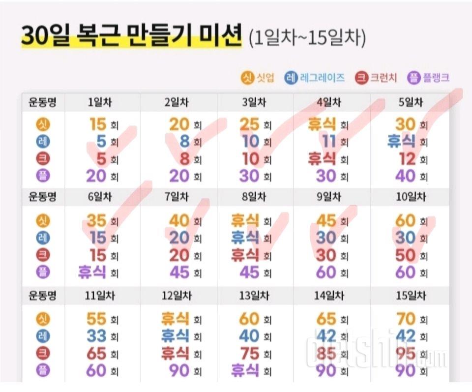 30일 복근 만들기10일차 성공!