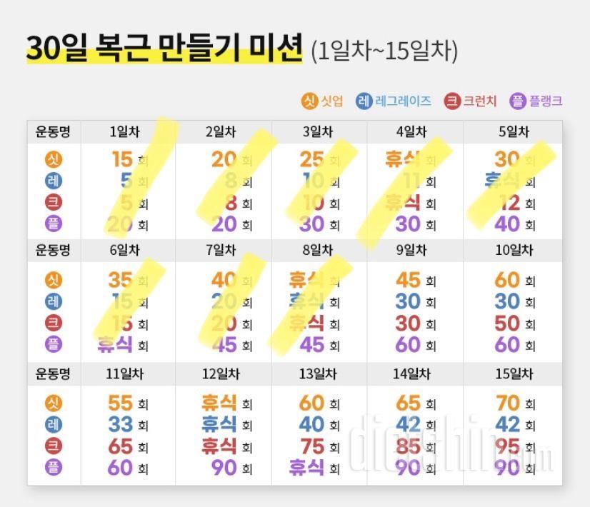 30일 복근 만들기8일차 성공!