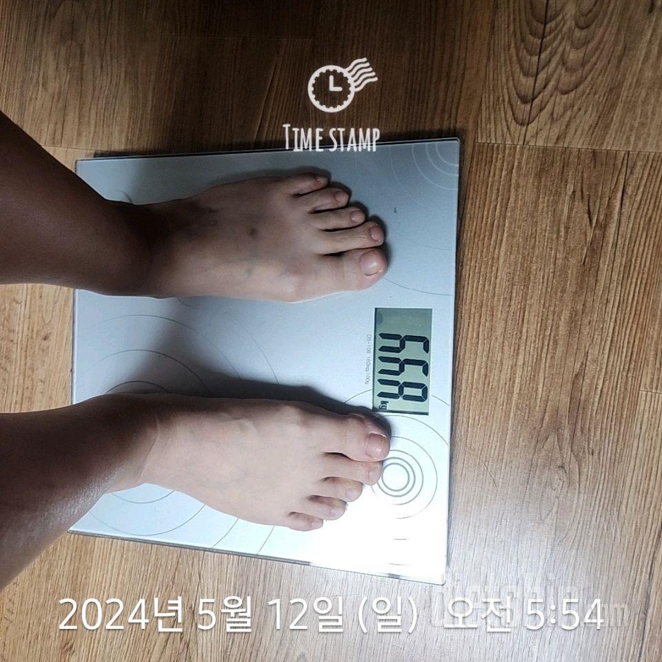 7일 아침 몸무게 재기155일차 성공!