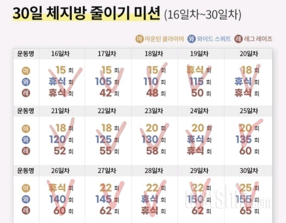 30일 체지방 줄이기42일차 성공!