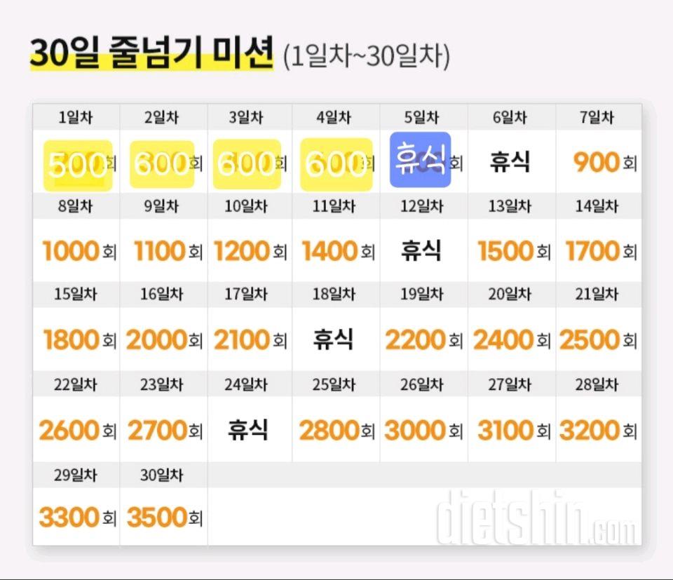 30일 줄넘기5일차 성공!