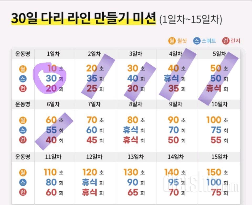 30일 다리라인 만들기6일차 성공!