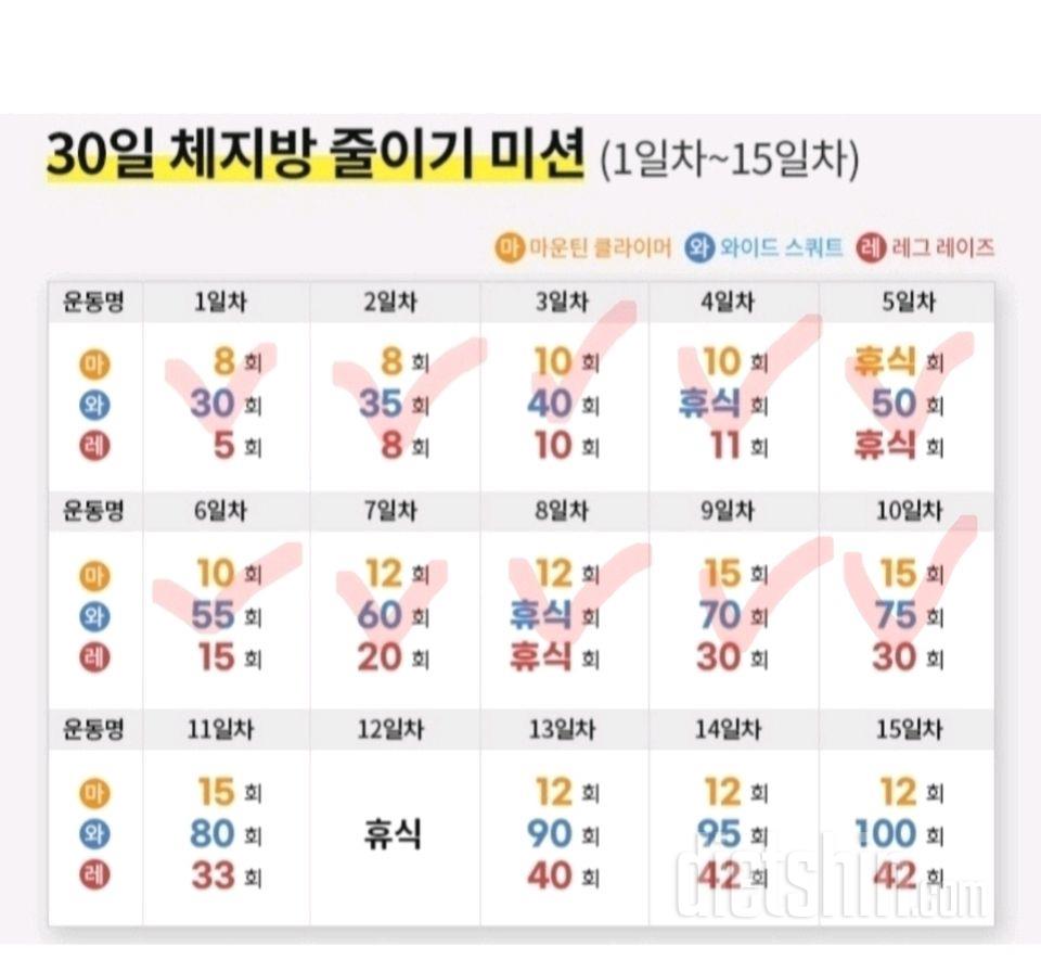 30일 체지방 줄이기40일차 성공!