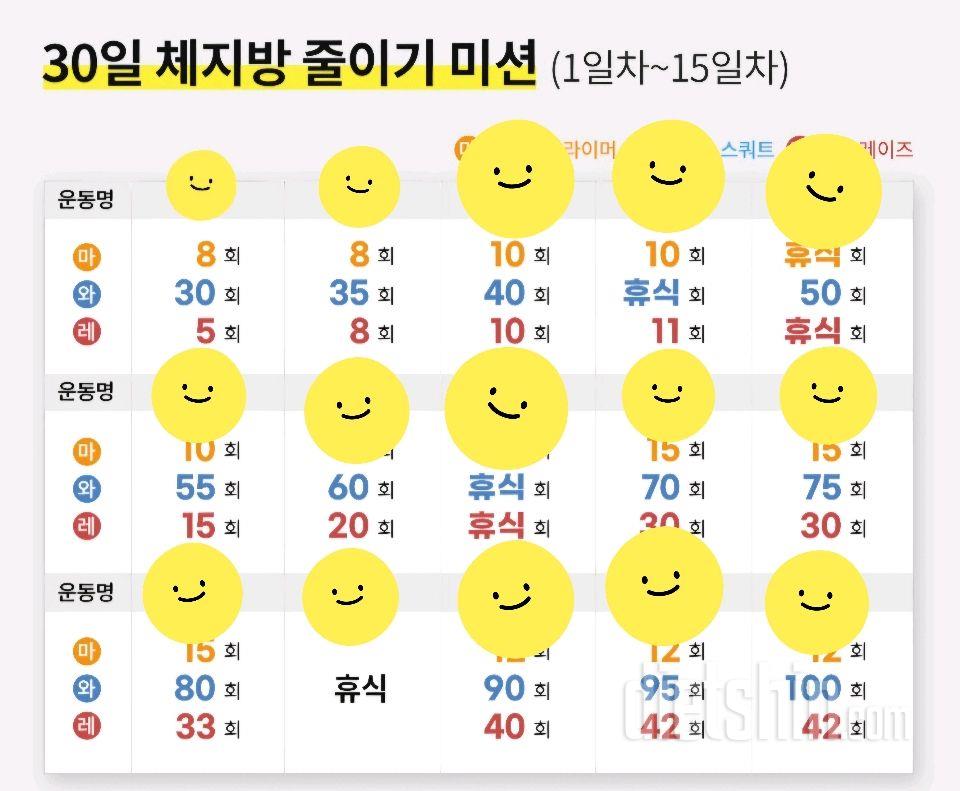 30일 체지방 줄이기15일차 성공!