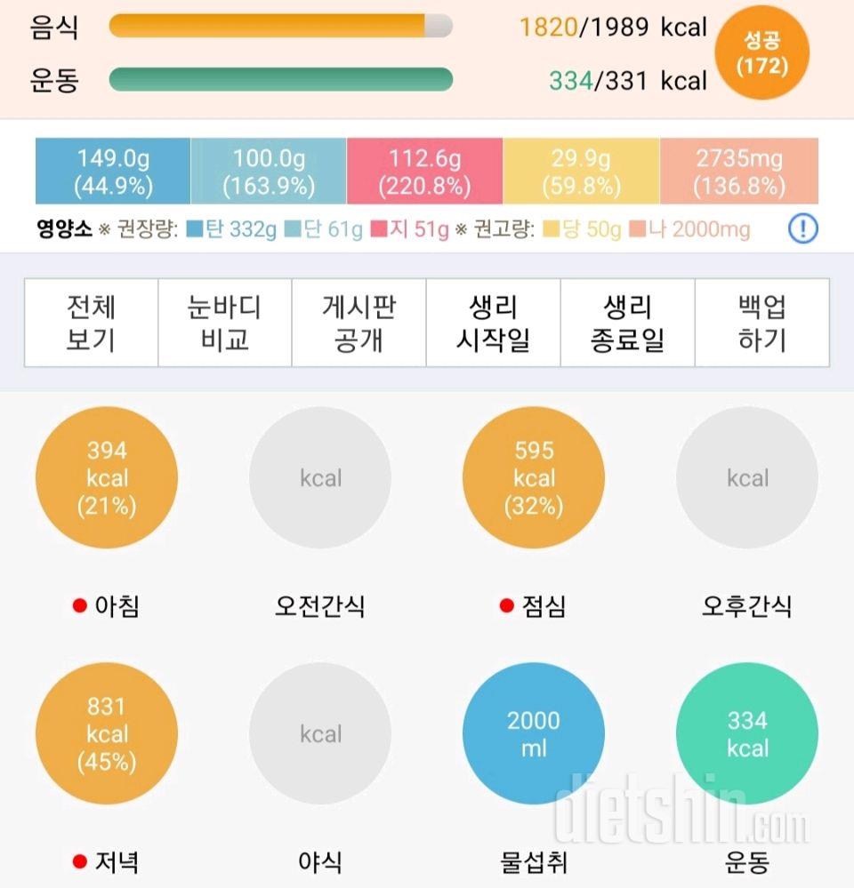 30일 밀가루 끊기278일차 성공!