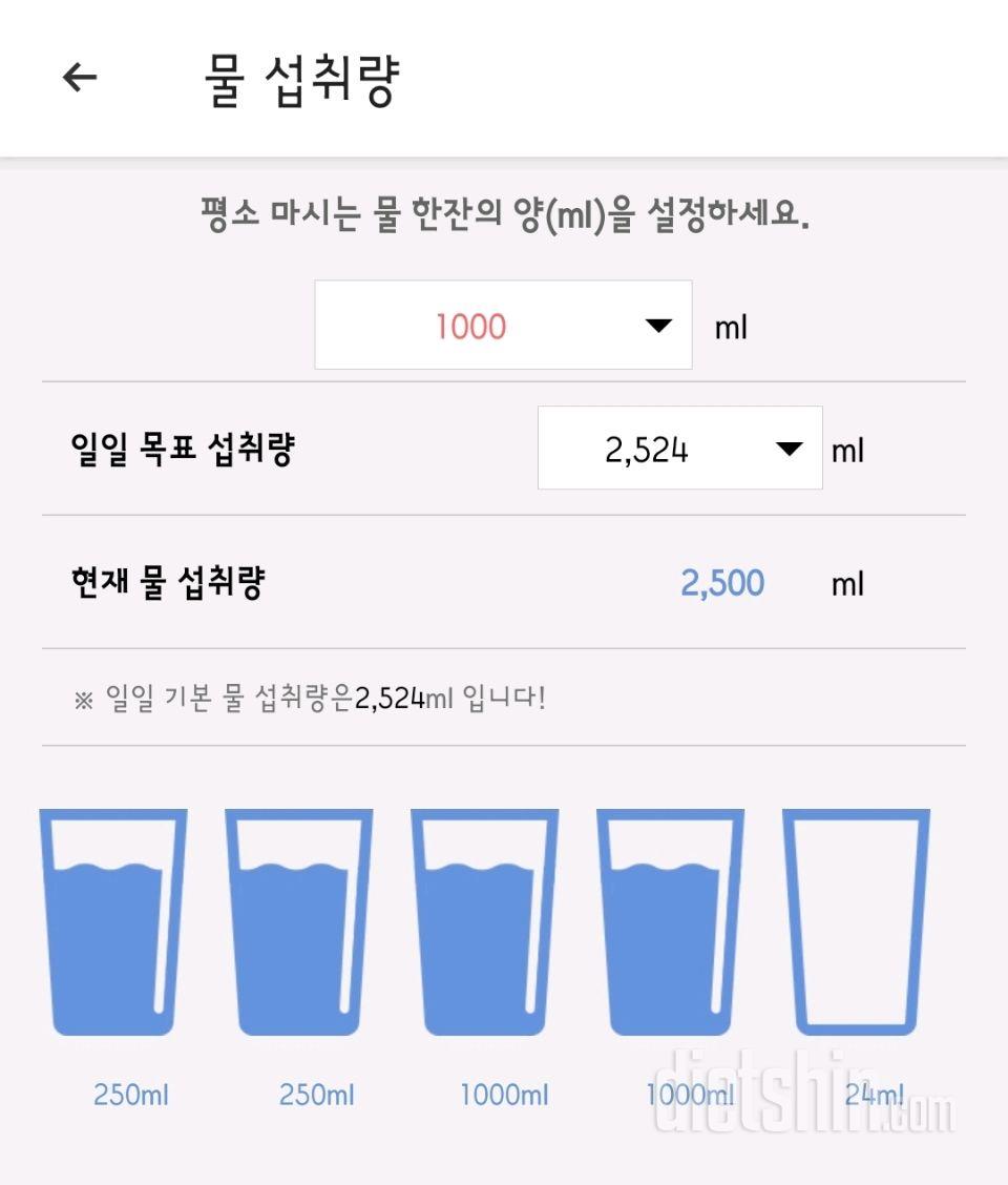 30일 하루 2L 물마시기 1일차 성공!