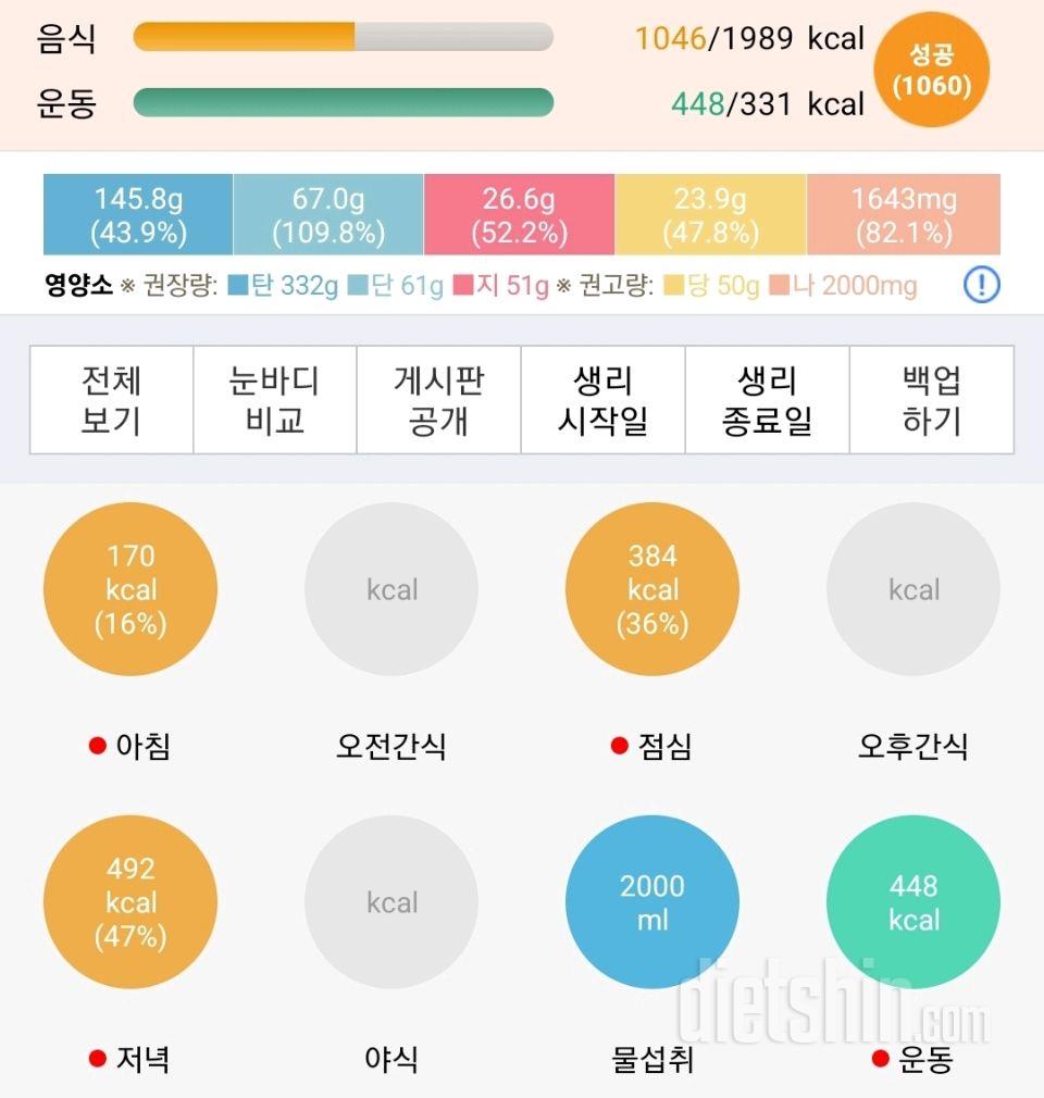 30일 밀가루 끊기279일차 성공!