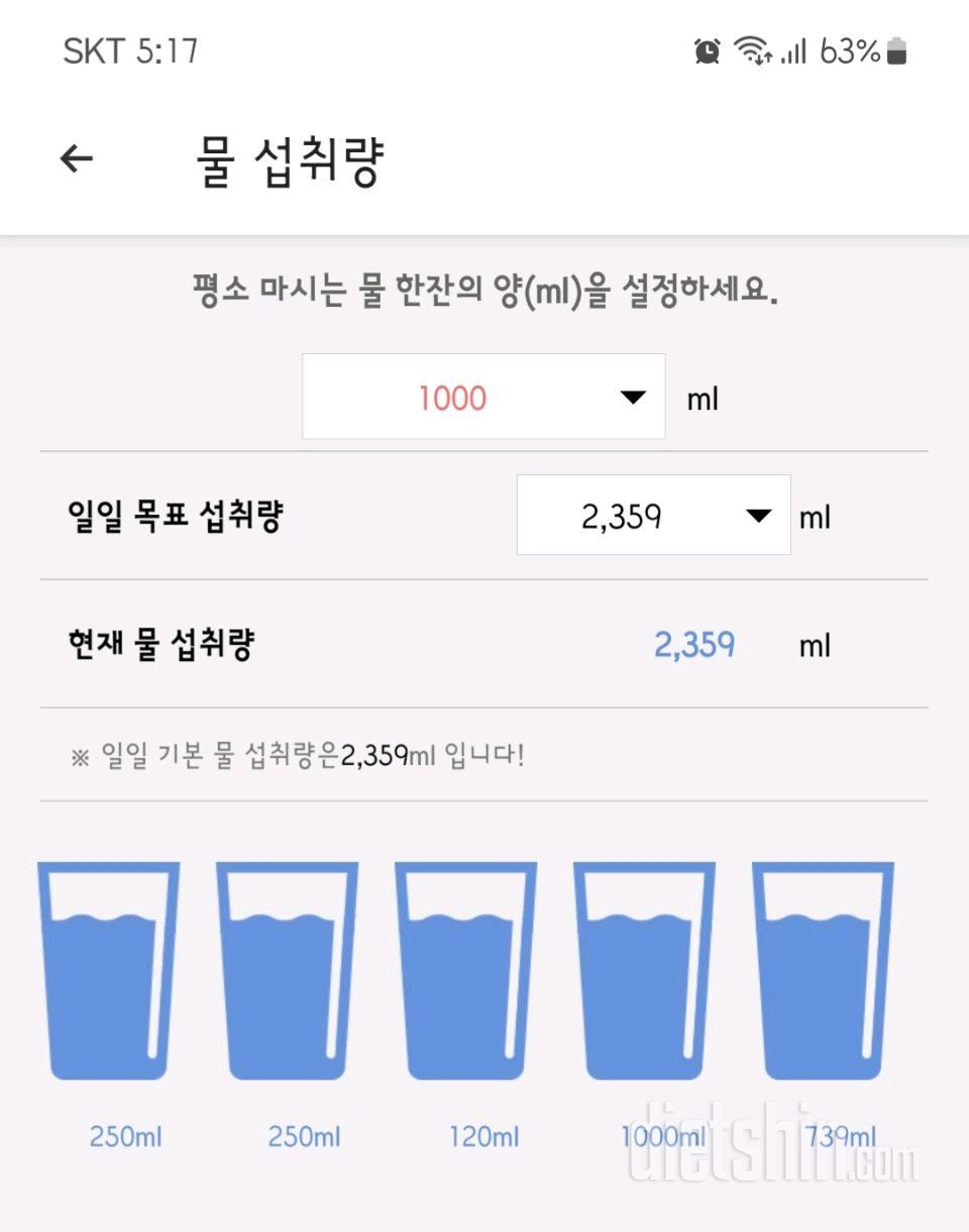 30일 하루 2L 물마시기2일차 성공!