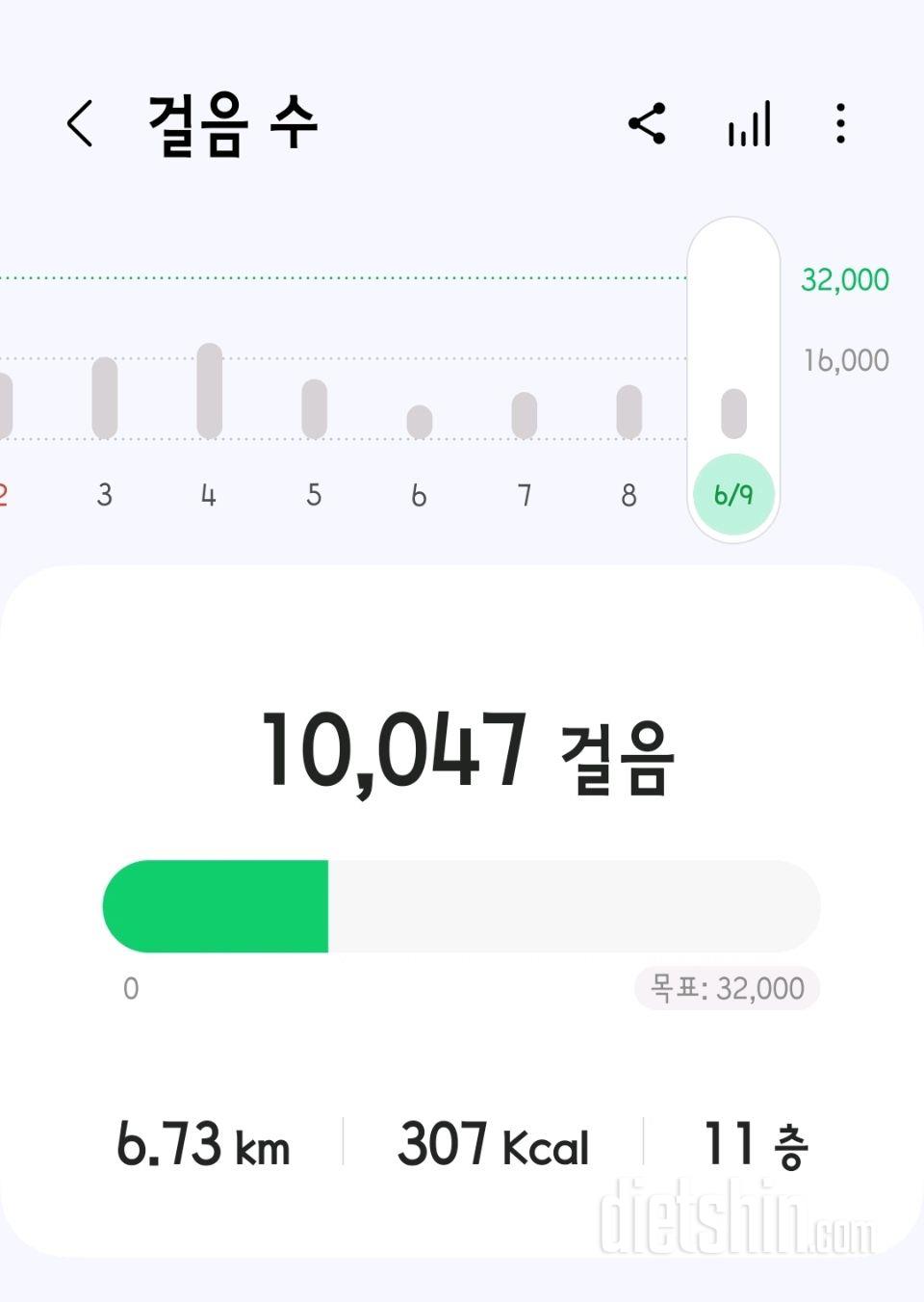 30일 만보 걷기10일차 성공!