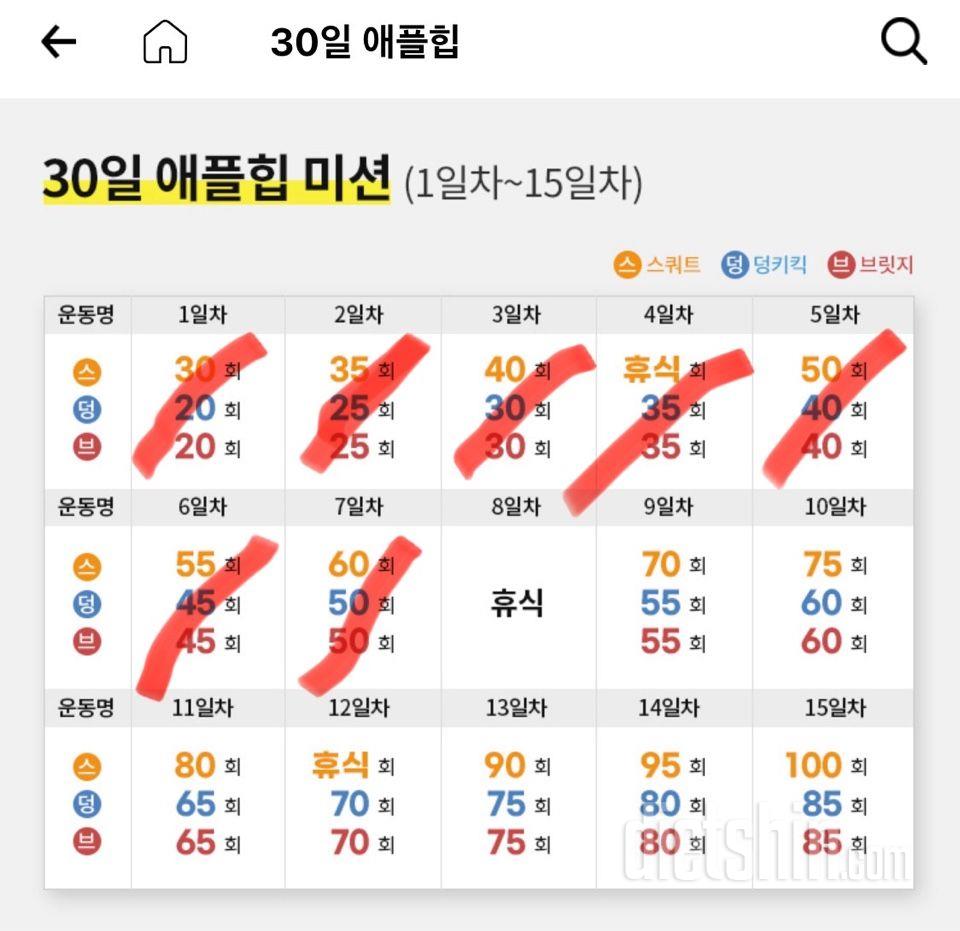 30일 애플힙7일차 성공!