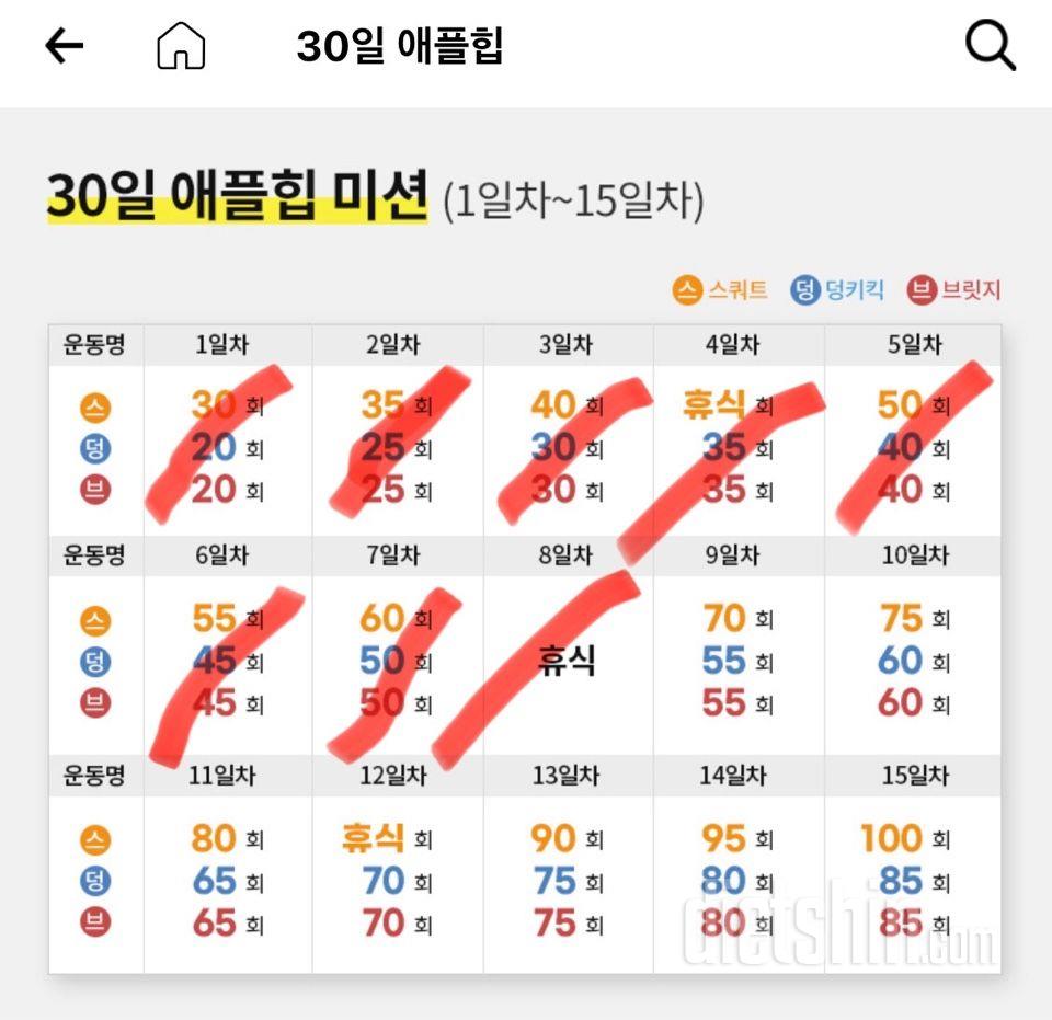 30일 애플힙8일차 성공!