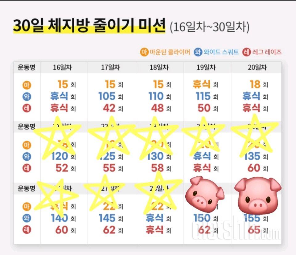 30일 체지방 줄이기30일차 성공!