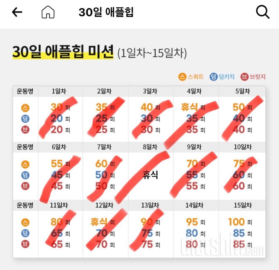 30일 애플힙13일차 성공!