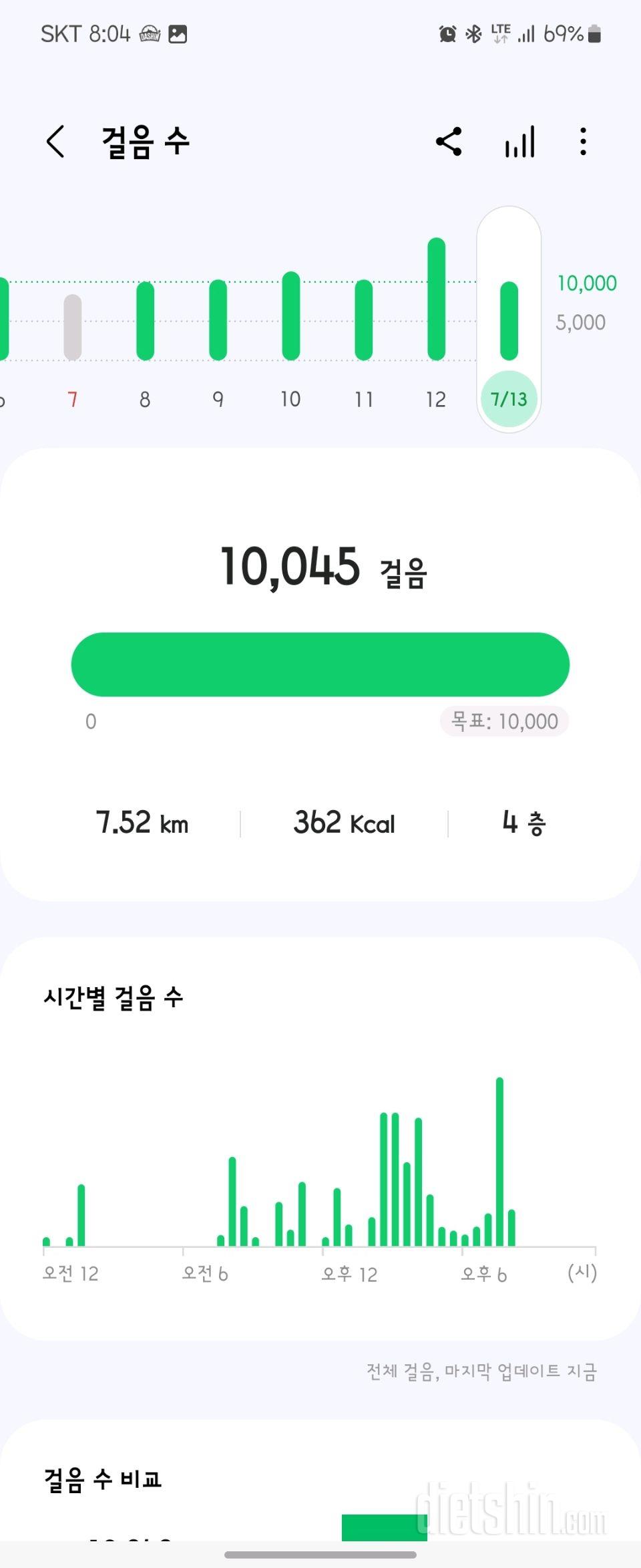 30일 만보 걷기10일차 성공!