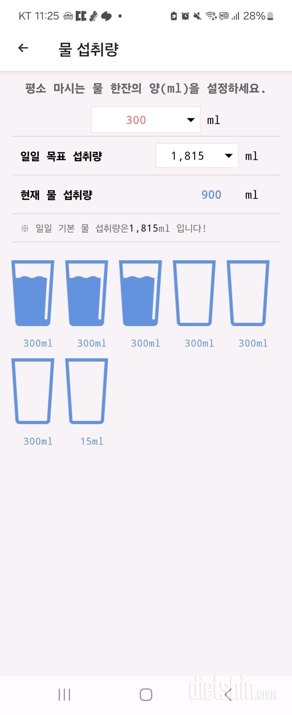 30일 하루 2L 물마시기3일차 실패....