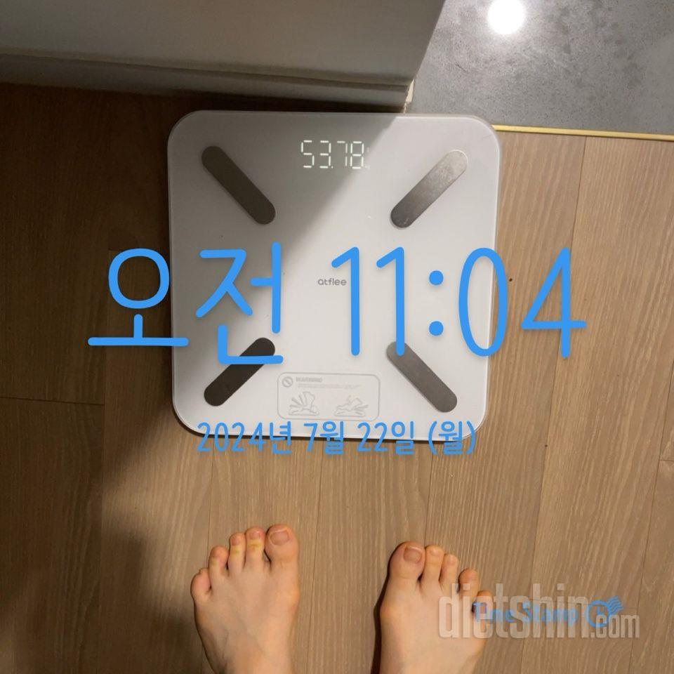 7일 아침 몸무게 재기104일차 성공!