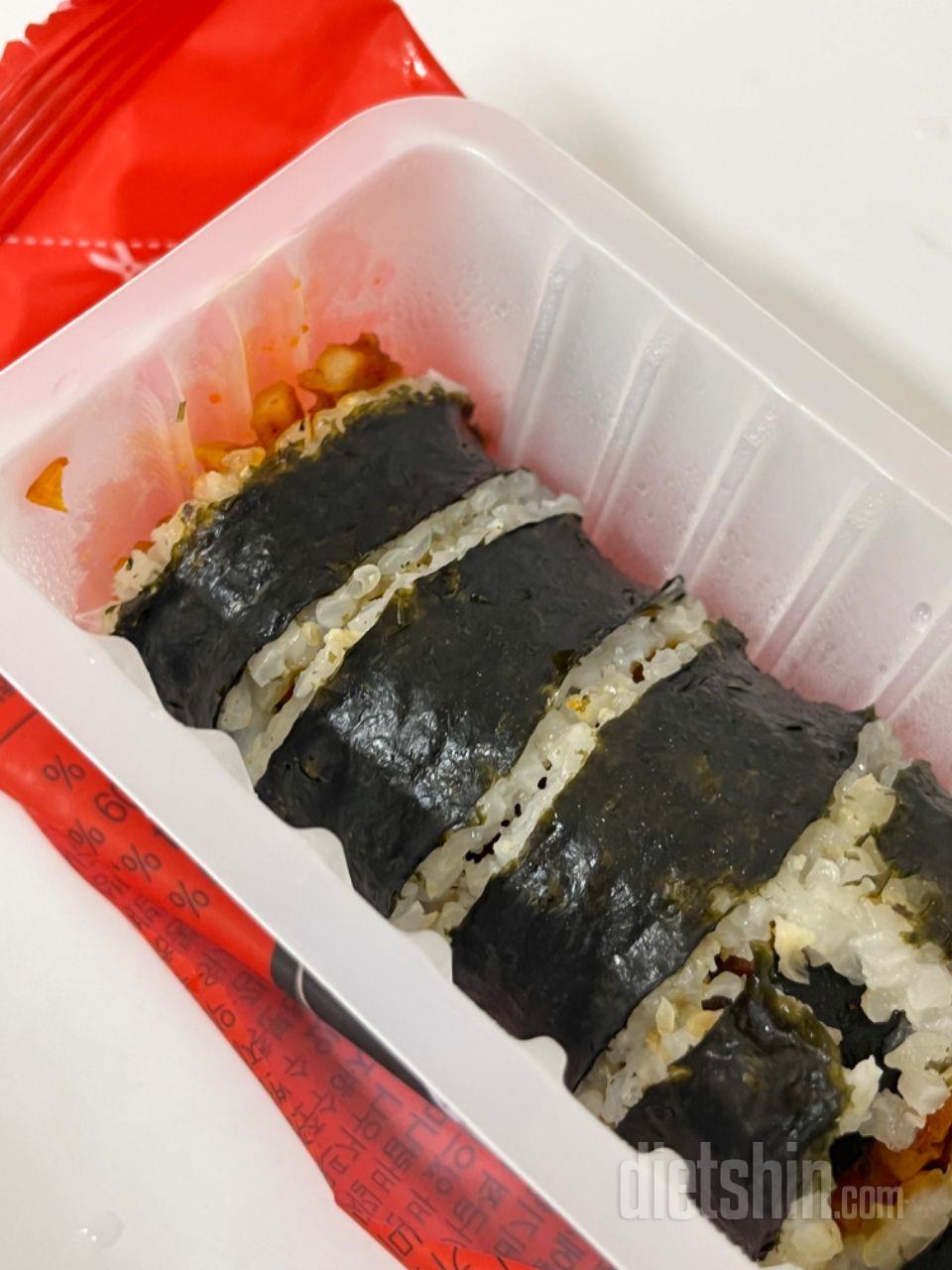 가벼운 곤약 현미 김밥에 낫토에 두유
