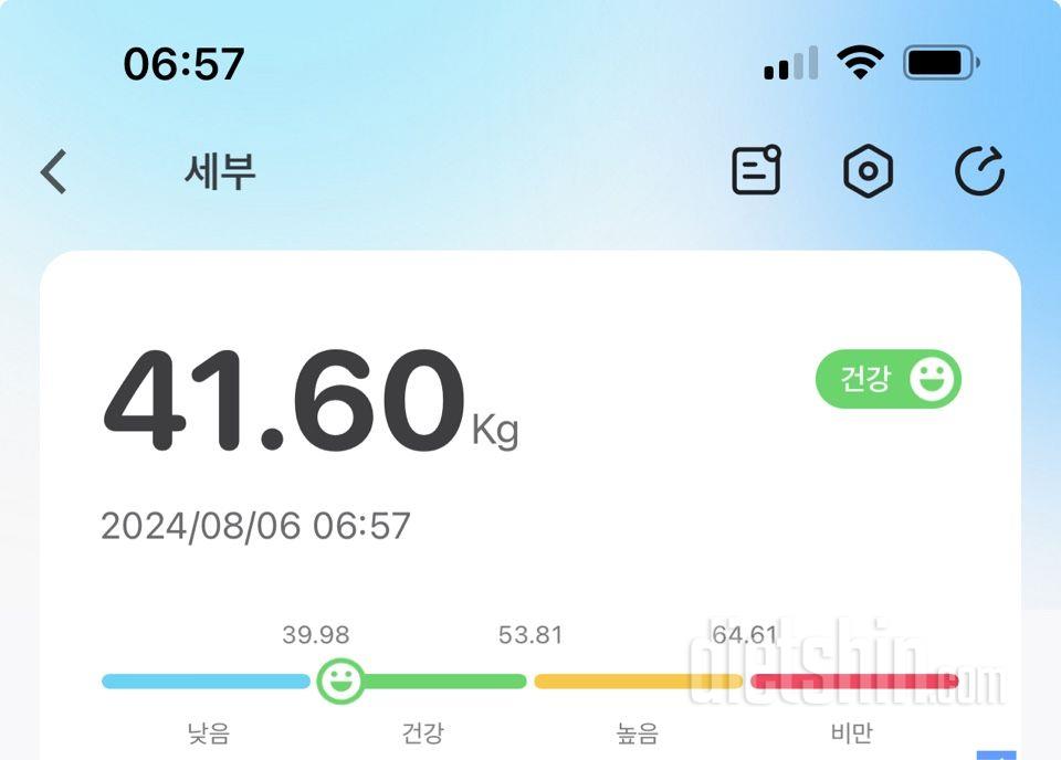 7일 아침 몸무게 재기144일차 성공!