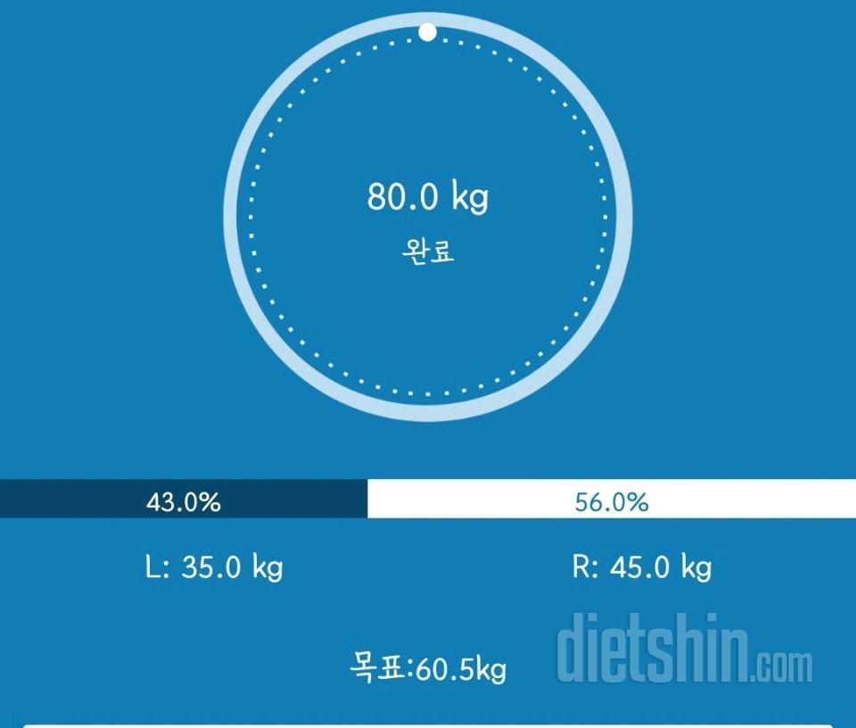 7일 아침 몸무게 재기4일차 성공!