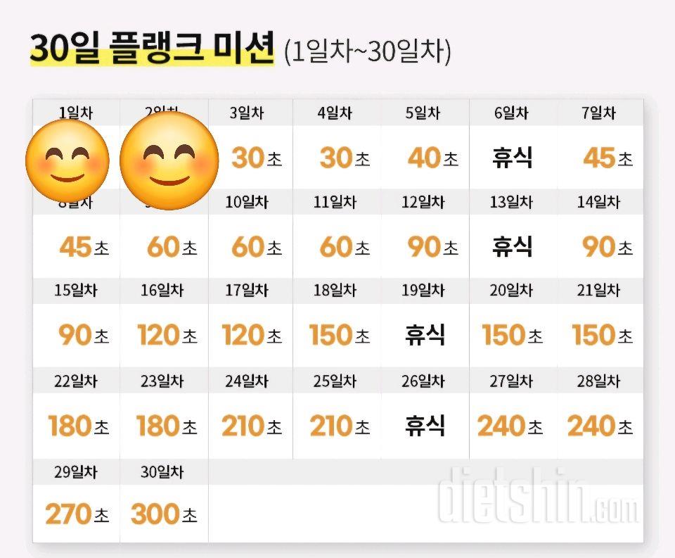 30일 플랭크32일차 성공!