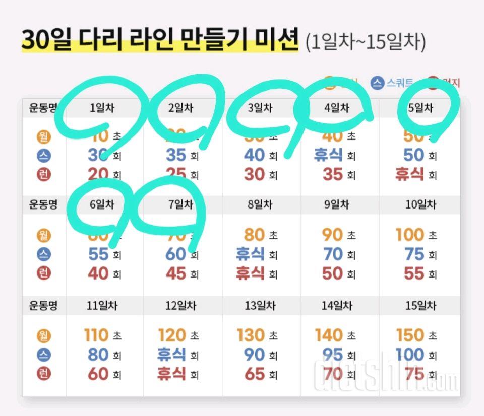 30일 다리라인 만들기7일차 성공!