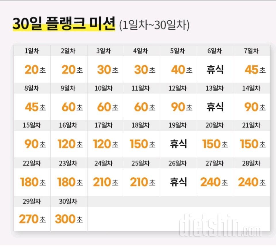 30일 플랭크3일차 성공!