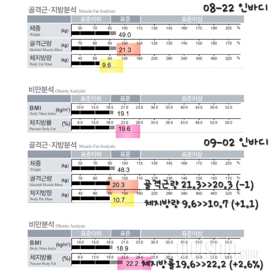 먹고 논 결과 19%>>22% 😳😦😧☹️다시 시작합니다!!