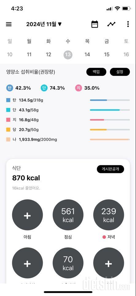 30일 당줄이기9일차 성공!