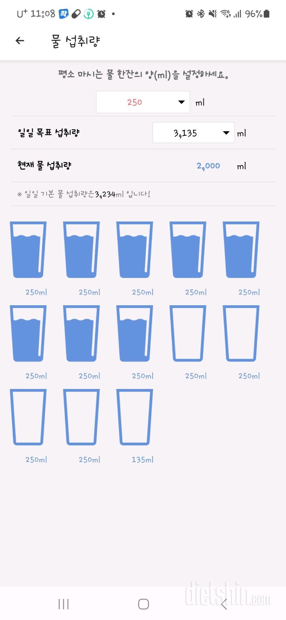 30일 하루 2L 물마시기10일차 성공!