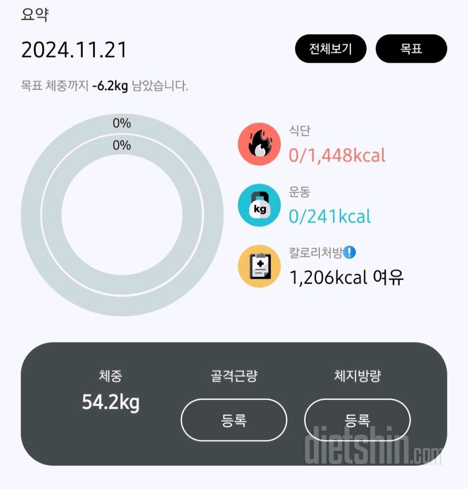 7일 아침 몸무게 재기6일차 성공!