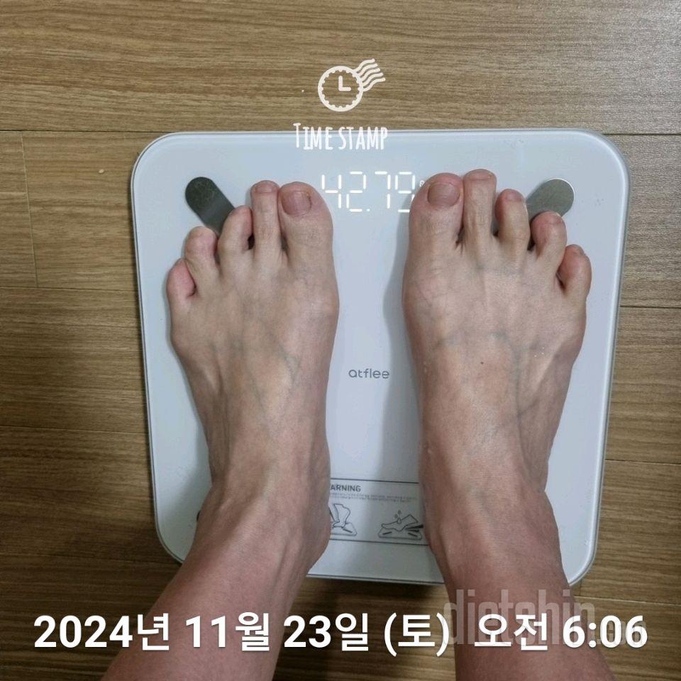 7일 아침 몸무게 재기12일차 성공!