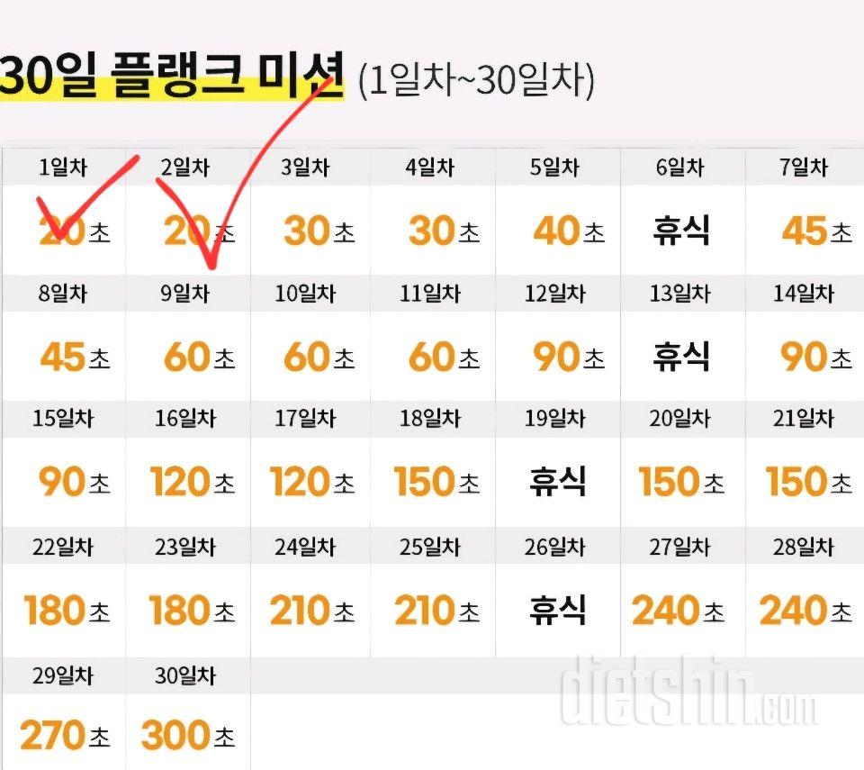 30일 플랭크2일차 성공!