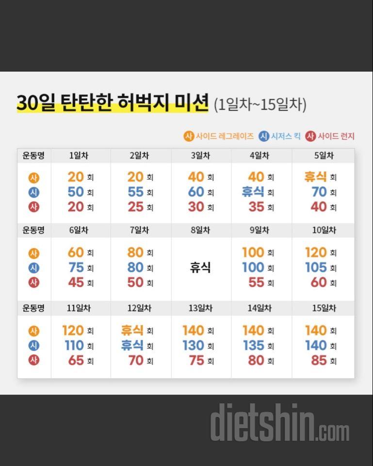 30일 탄탄한 허벅지14일차 성공!
