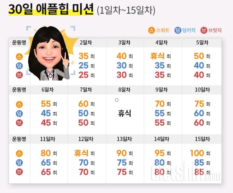 30일 애플힙 1일차 성공!