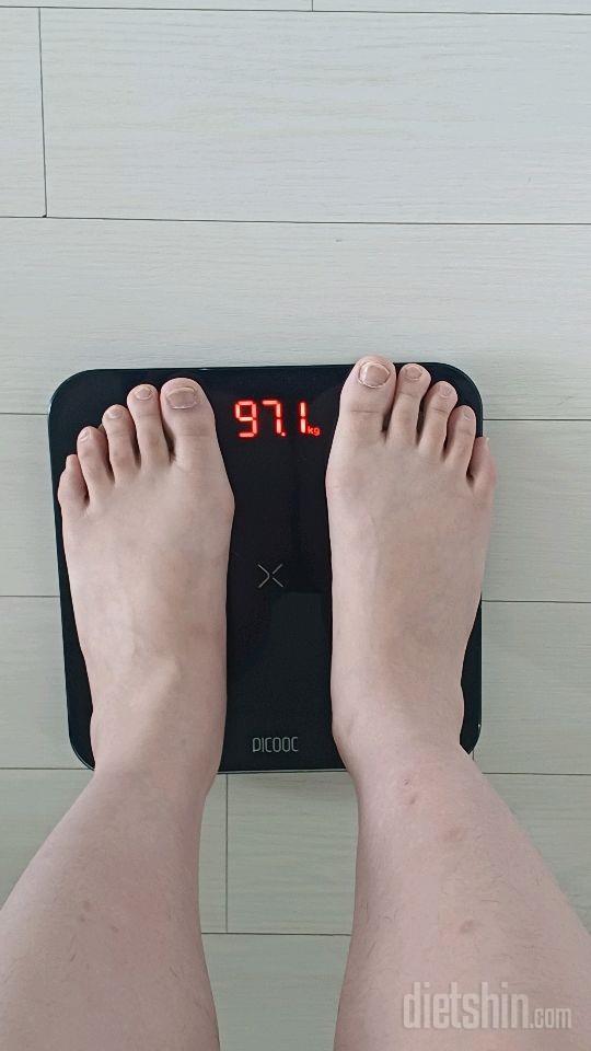 7일 아침 몸무게 재기2일차 성공!