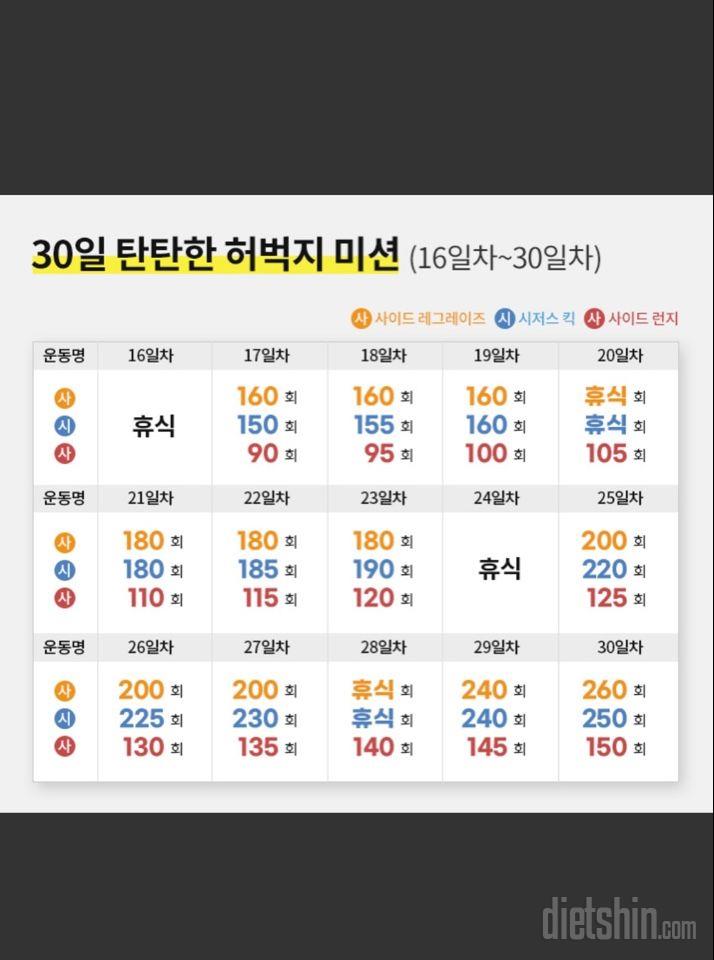 30일 탄탄한 허벅지17일차 성공!